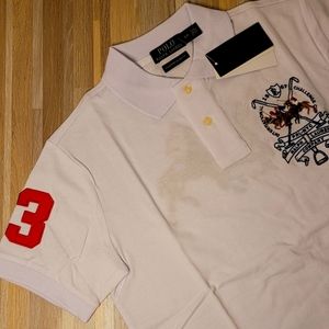 NWT Polo Ralph Lauren Men's Triple Pony Big Label Mesh Classic Slim Fit Polo